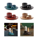 4 in 1 Incense Burner Candles Holder Salvia Cordata Incense Peruvian Holy Wood Burning Tool Ceramic Disc Wax Candle Holder