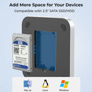 Elecife USB-C Dockingstation für Mac Mini 7-in-1 USB 3.0 Hub mit 2,5" HDD SATA Gehäuse TF SD Kartensteckplatz für Mac Studio Dock
