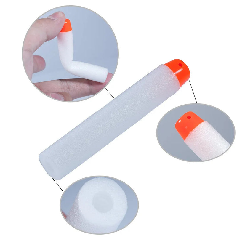 White Glow In The Dark Soft Refill Bullet Replacement Foam Luminous Bullet for Nerf Toy Gun Elite Series Soft Hole Bullets Darts