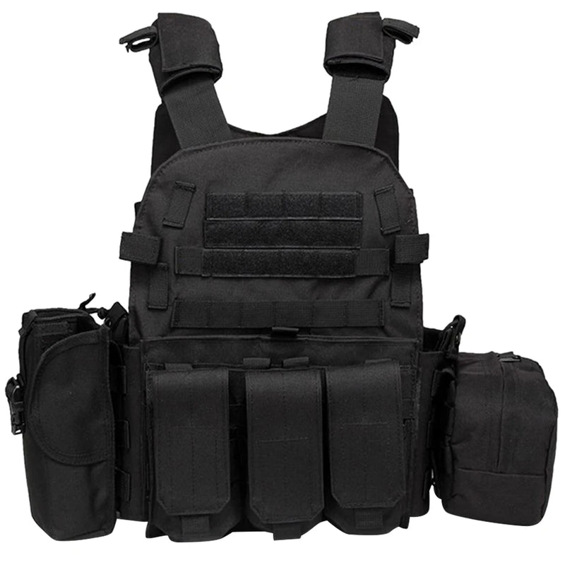 Nylon Tactical Vest Body Armor Hunting Carrier Airsoft Accessories CS Combat MOLLE Camo Military Army Vest for Outdoor Hunting