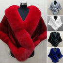 Classic Faux Fur Shawl Soft Dress Shawl Fine Touch Lady Wedding Dress Cape Warm Poncho  Cold Resistant