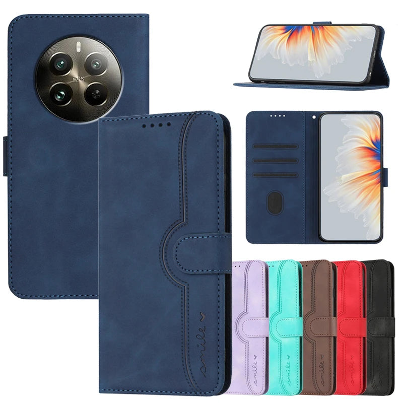 Flip Cases For Realme 12+ Cover on For OPPO Realme 12 Pro+ Plus Realme12 Narzo 70 Pro 5G Magnetic Stand Phone Protective Bags
