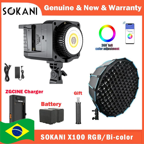The Luminary X100 | Professional 100W RGB & Bi-Color COB LED Studio Light