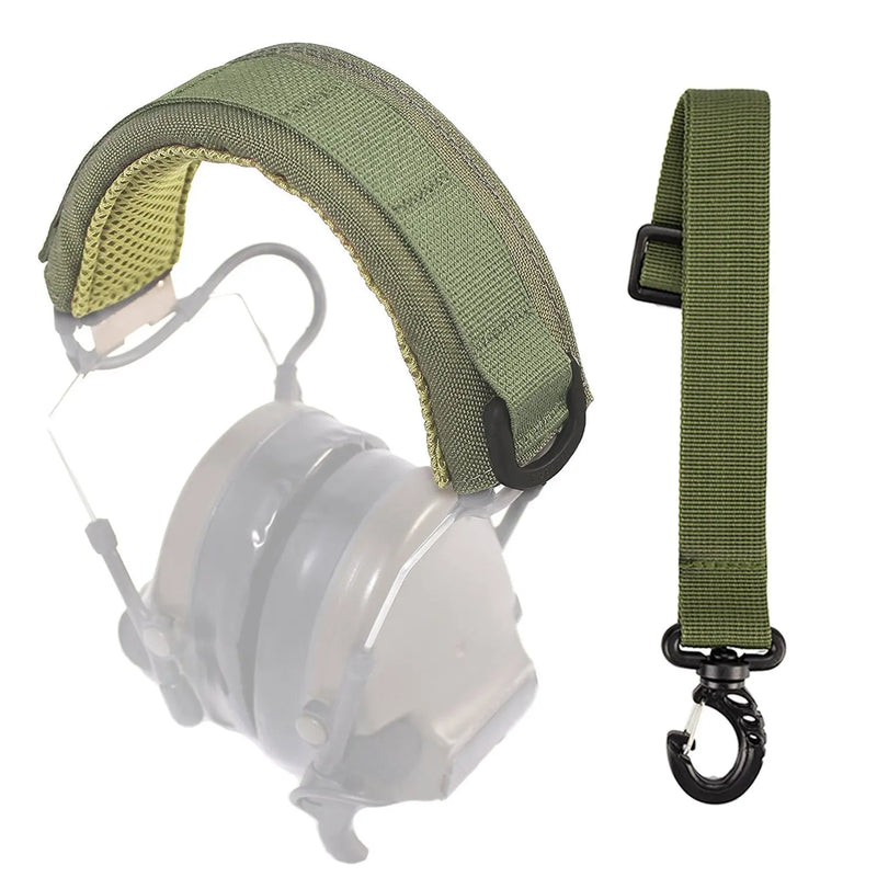 Tactical Modular Headset Cover Molle Headband Military Earphone Microphone Protection Case Hunting Earmuff Headphone Stand Strap