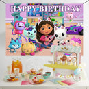Gabby's Dollhouse Boys Girls Baby Bathing Birthday Party Decorated Vinyl Material Photography Background Photography Museum Prop
