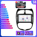 Hizpo 2Din 7inch Android Car Radio for Peugeot 206 206CC 206SW 2000 - 2008 Multimedia 4G BT Auto CarPlay GPS RDS DSP Stereo