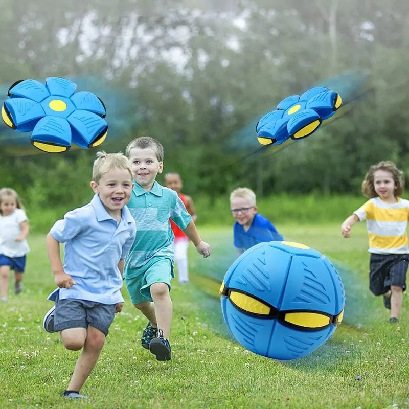 Blue Flying Saucer Ball Outdoor Parent Children Toy Foot Magic Deformation Foot Pressure Decompression Vent Ball