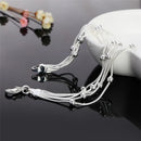 Hochwertiges Armband aus 925er Sterlingsilber, 20 cm, 5-reihige Perlenkette für Damen, Herren, modisches Geburtstagsgeschenk, Schmuck