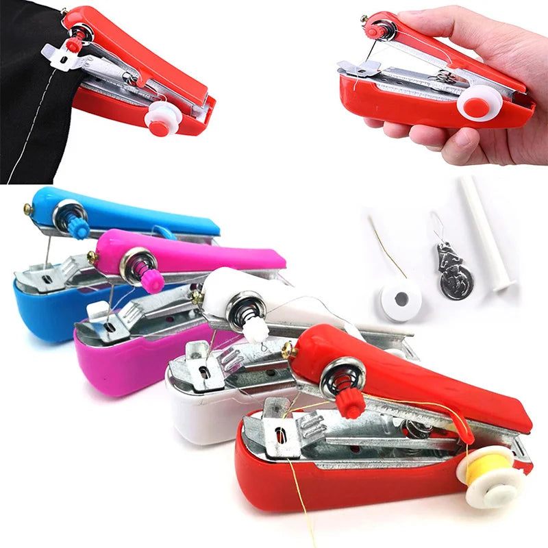 Portable Manual Sewing Machine Mini Home Sewing Machine Simple Operation Manual Sewing Clothes and Fabric Accessories Tools