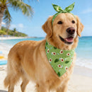 Dog Bandana Fruit Floral Spring Washable Soft Doggy Scarf Kerchief Summer Adjustable for Small Medium Large Dogs Pets