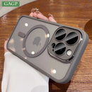 Original Titanium Gray Magsafe Case for iPhone 15 Pro Max 15 Plus Transparent PC TPU Armor Cover for iPhone 12 13 14 Pro Max