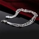 Hochwertiges Armband aus 925er Sterlingsilber, 20 cm, 5-reihige Perlenkette für Damen, Herren, modisches Geburtstagsgeschenk, Schmuck