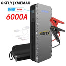 GKFLY 3000A 4000A 6000A Car Jump Starter Power Bank Portable 12V Starting Device Power Car Battery Booster Buster for 10.0L 8.0L