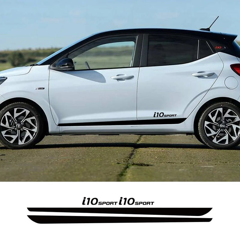 4PCS Car Side Body Line Stickers For Hyundai i10 Tuning Accessories Sport Graphics Vinyl Film Decals