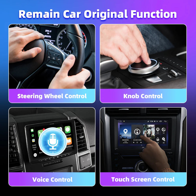 EKIY Wireless CarPlay Android Auto A2A Adapter For Audi Toyota Mazda Nissan Chevrolet Suzuki Subaru Kia Ford Opel Skoda Hyundai