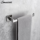 Brushed Nickel Towel Rack Bathroom Hardware Set Towel Holder Hanger Stainless Steel Towel Rails Nails Wall Mounted Rustproofed