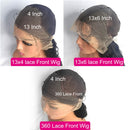 30 40 Inch Body Wave 13x6 HD Lace Frontal Perücken Echthaarperücke 13x4 HD Lace Front Perücke für schwarze Frauen Vorgezupftes brasilianisches Haar