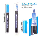 8/12/24 Colors Outline Markers Self Double Line Self Outline Metallic Pens for Scrapbook  Making Easter Eggs Art Crafts