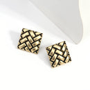 AENSOA Fashion Statement-Ohrringe aus Metall 2022 Goldfarbene geometrische Ohrringe für Damen Hängende Ohrringe Einfacher Party-Schmuck