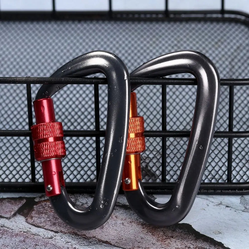 12KN 7075 Climbing Carabiner D Shape Quickdraws Professional Climbing Buckle Security Lock Outdoor Sport Equipment Safety Locks