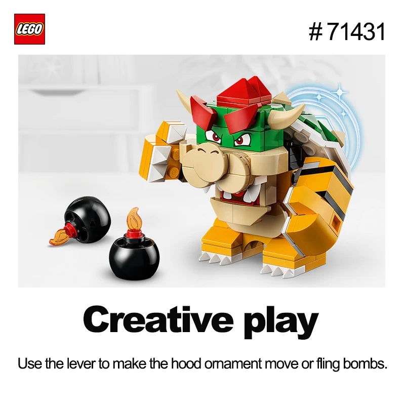 LEGO 71431 Bowser's Muscle Car Expansion Set 458 Pcs Super Mario series DIY Toys For Boys Girl Children Gift ages 8+