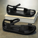Unisex Breathable Beach Sandals EVA Material Large Size 36-47 Woven Pattern Slip-On Shoes Comfortable Lightweight Summer Sandals
