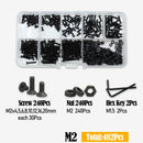 3045t Schwarze Senkschrauben mit Innensechskant, Schrauben, Muttern, Unterlegscheiben Kit M2 M2.5 M3 M4 M5 M6 M8 10.9 Legierter Stahl DIN 7991