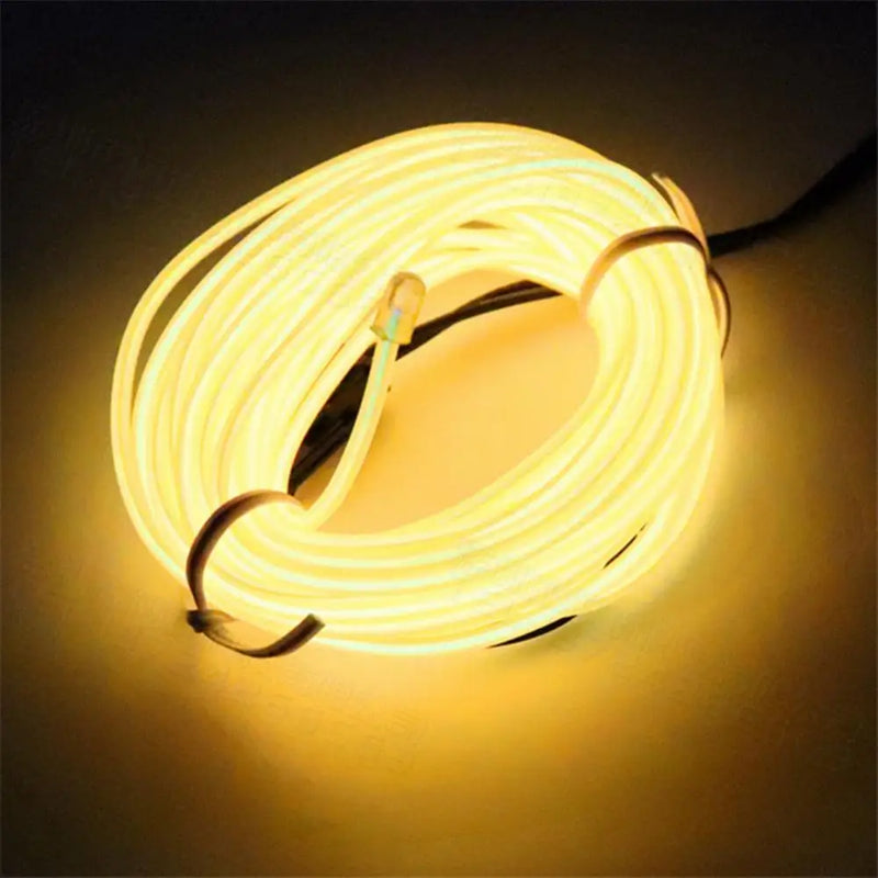 Car Interior Lighting LED Strip Lamp Decoration Garland Wire Tube Line Flexible Neon Light Atmosphere Backlight Car Accessories