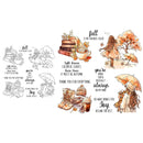 Mangocraft Autumn Days Warm Girls And Books Clear Stamp DIY Scrapbooking Supplies Silicone Stamps For Card Making Albums Decor