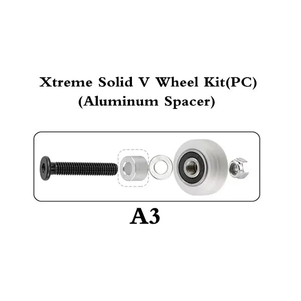 10Sets/Lot Openbuilds Strong Dual Mini Solid V Wheel Kit for V-Slot Linear Rails 3D Printer CNC Engraver Camera Silder