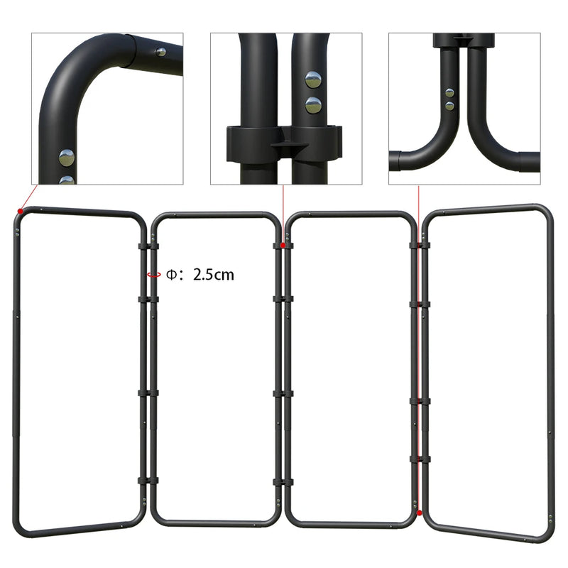 Background Stand 240CMx400CM with Green Screen Wall and Clip Photography Backdrop Frame For Living Video Recording Changing Room