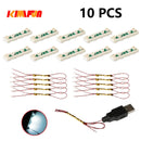 10PCS 0.8mm Pin RGB LED Building Blocks USB Lamp DIY Street Light City Electric Decorate 1X1 Brick Compatible All Brands
