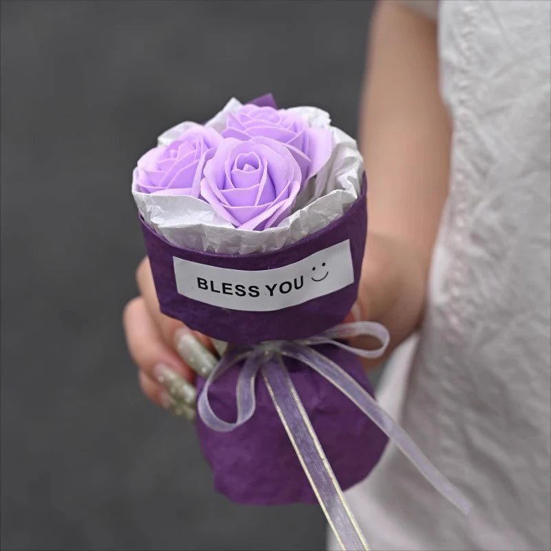 Soap Flower Bouquet Valentine's Day Gifts Creative Rose Soap Flower Mothers Day Gift Rose Soap Flower Creative Fake Flower Decor