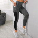 Damen Workout Leggings Fitness Nahtlose Mesh Sporttaschen Leggings Damen Fashion High Waist Leggings Damen Yoga Laufhosen