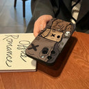 Cartoon Paper Man Muster Handyhülle für iPhone 15 14 13 12 11 Pro Max XS XR X 7 8 Plus 15 Stoßfeste Matte Weiche Silikonhülle