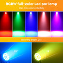 Yiflamefly 4 Pcs 18 LED Par Light 200W LED Stage Light 4 in 1 RGBW Stage Lighting Spotlight With DMX512 For Party Wedding DJ