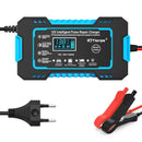 Car Battery Charger 12V 6A Touch Screen Pulse Repair LCD Fast Power Charging Wet Dry Lead Acid Digital LCD Display