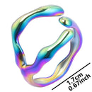 Unregelmäßige Flüssigkeitszweig 304 Edelstahlringe für Damen Herren Accessoires Modeschmuck Finger verstellbarer Ring Bague Party