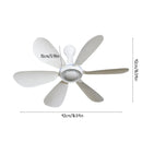 XIAOTREE USB Ceiling Fan DC 5V Air Circulator Fan 6 Detachable Blades Portable Hanging Ceiling Fans Camping Fan for RV & Home