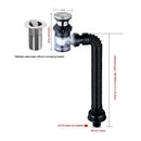 Stainless Flip-Top Kitchen Sink Drain Retractable Deodorizing Filter Flexible Downspout Washbasin Bathroom Sink Anti Clogging