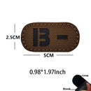 5*2.5CM IR Reflection Blood Type A B AB O POS NEG Embleem Hook and Loop Patches,Tactical Badges Clothes Stickers Glow in Dark