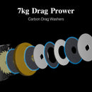 TSURINOYA Low Profile Bait Cast Reel DARK WOLF 150 7kg Drag Hight Strength Baitcasting Reel 7.1:1 182g Long Casting Fsihing Reel