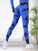 1/3 PCS Women Tie Dye Hollow out Yoga Pant Seamless Sports Gym Workout Leggings, Stretchy High Waist, Women's Activewear
