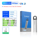 ORICO C10 1TB External SSD Up to 1050MB/S Hanging Hole Design Portable Solid State Drive Storage PSSD for Tablets Laptops C10