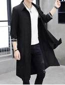 Men's Shirts Styles Trench Coat Mid-Length Sunscreen Cothing Outwear Men's Thin Outwear Clothing