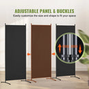 SucceBuy Room Divider 1/3/4 Panel Room Dividers and Folding Privacy Screens Fabric Partition Room Dividers for Office Home Study