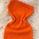 YuooMuoo Women Dress Sexy One Shoulder Package Hips Split Bodycon Dress Summer Fashion Lady Knitting Long Party Vestidos