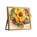 New Year Decorations 3D Picture Frame Building Blocks Flowers Mini Bricks DIY Girls Toys Wedding Gifts