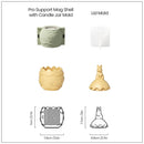 Nicole Bunny-Topped Easter Egg Candle Jar Silicone Molds for Concrete Handmade Jesmonite Easter Candle Vessel Making Mould