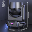Yiflamefly 2Pcs 220W Zoom Wash Moving Head Light With Light Strip 19X8W LED RGBW Stage Light For Disco Bar KTV Wedding Party